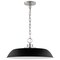 Nuvo Colony 1-Light Medium Pendant - Matte Black with Polished Nickel 60/7485 - alternate 1